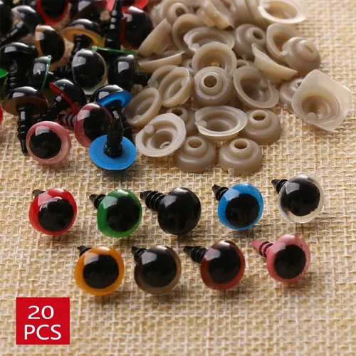20 stücke 9 Farben Puppet Kristall Kunststoff Sicherheit Augen Handwerk Tragen Tier Stofftiere Teile