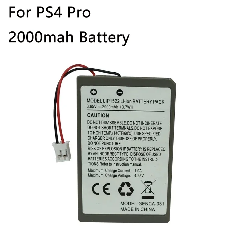 PS4 Pro Akku 2000 mAh Slim LIP1522 Wireless Controller Playstation GamePad Batteria Li-Ion wiederaufladbar Image