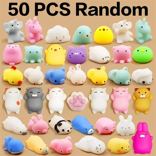 50-5PCS Mochi Squishies Kawaii Anima Squishy Spielzeug Für Kinder Anti-Stress-Ball Squeeze Party