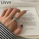 LIVVY Thai Silber Farbe Kreative Textur Einstellbare Ring für Frauen Mode Schmuck Party Zubehör