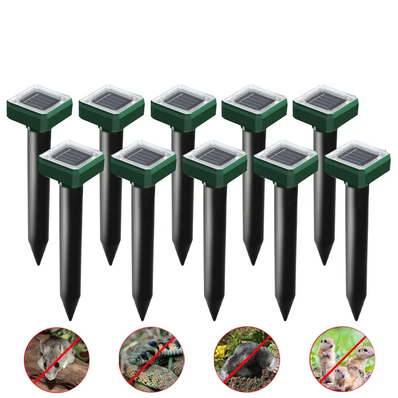 10Packs Outdoor Solar Ultraschall Vibration Repeller Schlange Repeller Maulwurf Elektronische Schlange Repeller für Garten Hof Bauernhof Heiße verkäufe Image