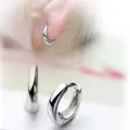 XIYANIKE Silber Farbe Einfache Ohrring Starke Kleine Runde Ohrringe Kreis Ohrringe für Frauen Mann