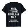 Weißes gerades republika nisches männliches lustiges republika nisches T-Shirt gedruckt auf