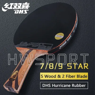 Original DHS 7 Sterne Tischtennis Schläger Offensive 8 Sterne 9 Sterne Professionelle Ping Pong Image