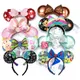 2023 original Disney Mickey Ohren Stirnband Disneyland Leder Minnie Stirnband für Kinder und