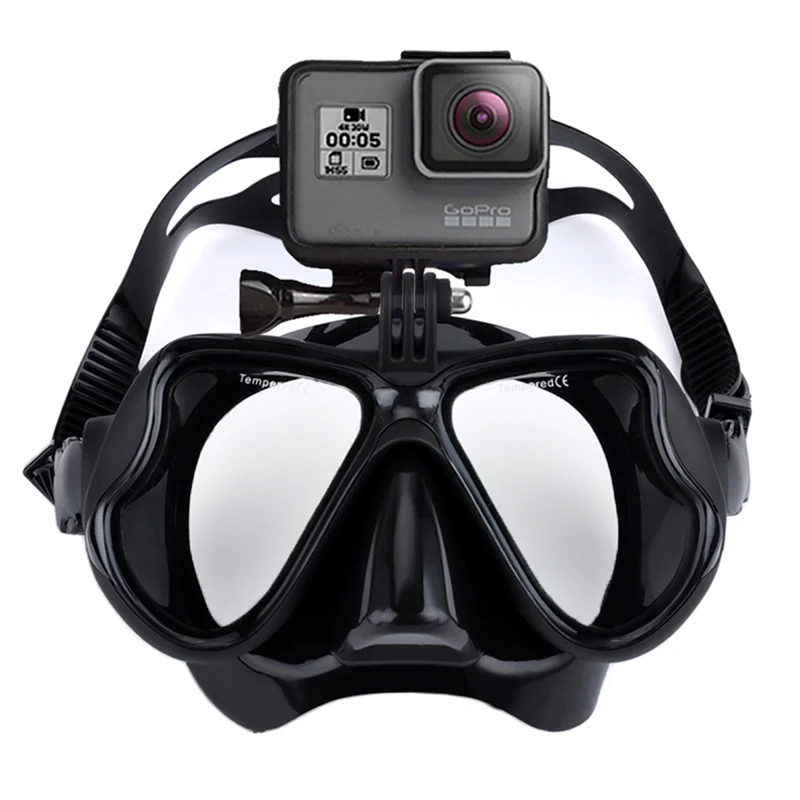 JoyMaySun Professionelle Unterwassermaske Kamera Tauchmaske Schwimmbrille Schnorchel Tauchkamera Halter für GoPro Image