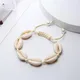 Bohemian natürliche sea shell armbänder fußkettchen Hand Stricken seil elastische perlen Pulseira