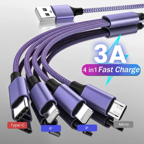 4 in 1 USB Typ C Kabel für iPhone 14 Pro Max 3in1 USB Ladekabel 3A USB Kabel USB C Kabel für Samsung