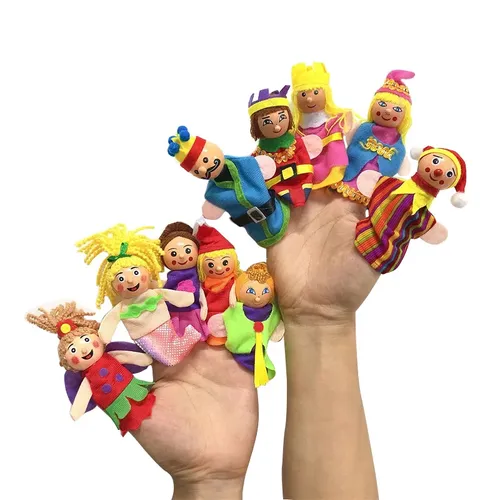 Finger Puppen Tiere Puppen Familie Pädagogisches Cartoon Meerjungfrau Hand Gefüllte Puppen Theater