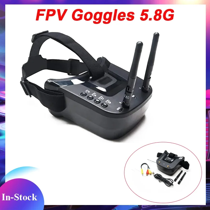 VR009 FPV-Brille 5,8 G 40 CH 3 Zoll 480 x 320 Video-Headset HD DVR Diversity FPV-Brille für Kamera-Drohnen und Zubehör Image