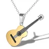 Männer Frauen Punk 316L Edelstahl Gitarre Halsketten Hip Hop Rock Rutsche Musik Element Ketten Halskette Kein Verblassen Anhänger Schmuck