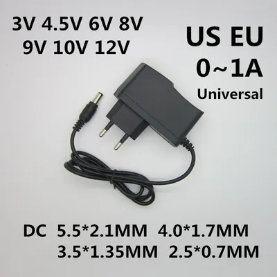 1 stücke AC 110-240 v DC 3 v 4,5 v 6 v 8 v 9 v 10 v 12 v für 1A LED licht streifen netzteil 12 Volt 1 EINE Konverter netzteil 12 v