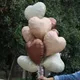 3-10Pcs 18inch Herz Stern Aluminium Folie Luftballons Retro Farbe Helium Air Ballon für Hochzeit