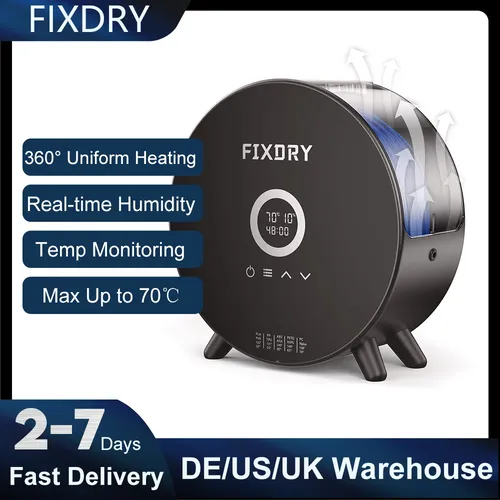 Fixdry nt2 3d drucker filament trockner box upgrade led touchscreen 360 ° umrandung heizung