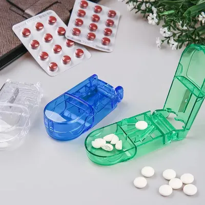 Medizin Box Pille Kapseln Medizin Dosis Tablet Cutter Splitter Teilen Fach Lagerung Box Tragbare