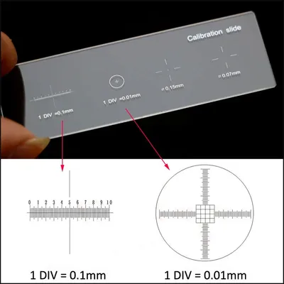 926 0 01mm Mikroskop Rutschen Absehen Kalibrierung Slide Herrscher Kreuz Mikroskop Kalibrierung