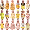 25 Arten gelbe Rock Puppe Kleidung für 43 cm Baby Neugeborene & 18 Zoll amerikanische Puppe Mädchen