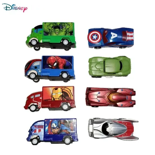 Neue Disney Autos Anime Figur spiderman hulk Auto Spielzeug Captain America Ironman Figuren Lkw