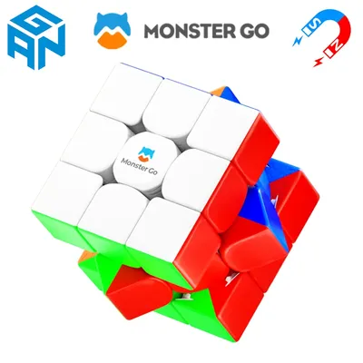 GAN Monster Go 3×3 Speedcube Magnetischer Zauberwürfel 48 Magnet 3x3x3 Geschwindigkeitspuzzle Image