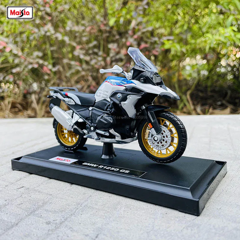 Maisto 1:18 NEU BMW R1250GS Silvardo original autorisierte Simulation Legierung Motorrad Modell Spielzeugauto Geschenk Image