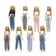 Modische Anzug für 1/6 Barbie puppe Hosen T-shirt Prinzessin Spielzeug für Gilrs Bjd Kleidung Denim