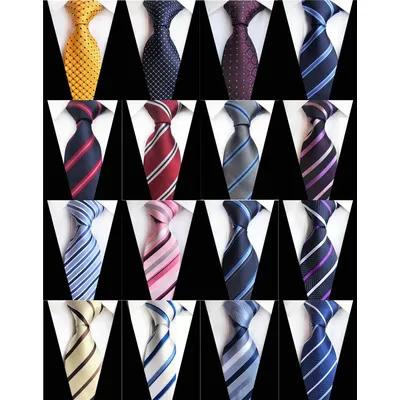 8cm Überprüfen Gelb Beige Jacquard Woven 100% Silk Krawatten Mens Neck Tie Floral Plaid Gestreiften