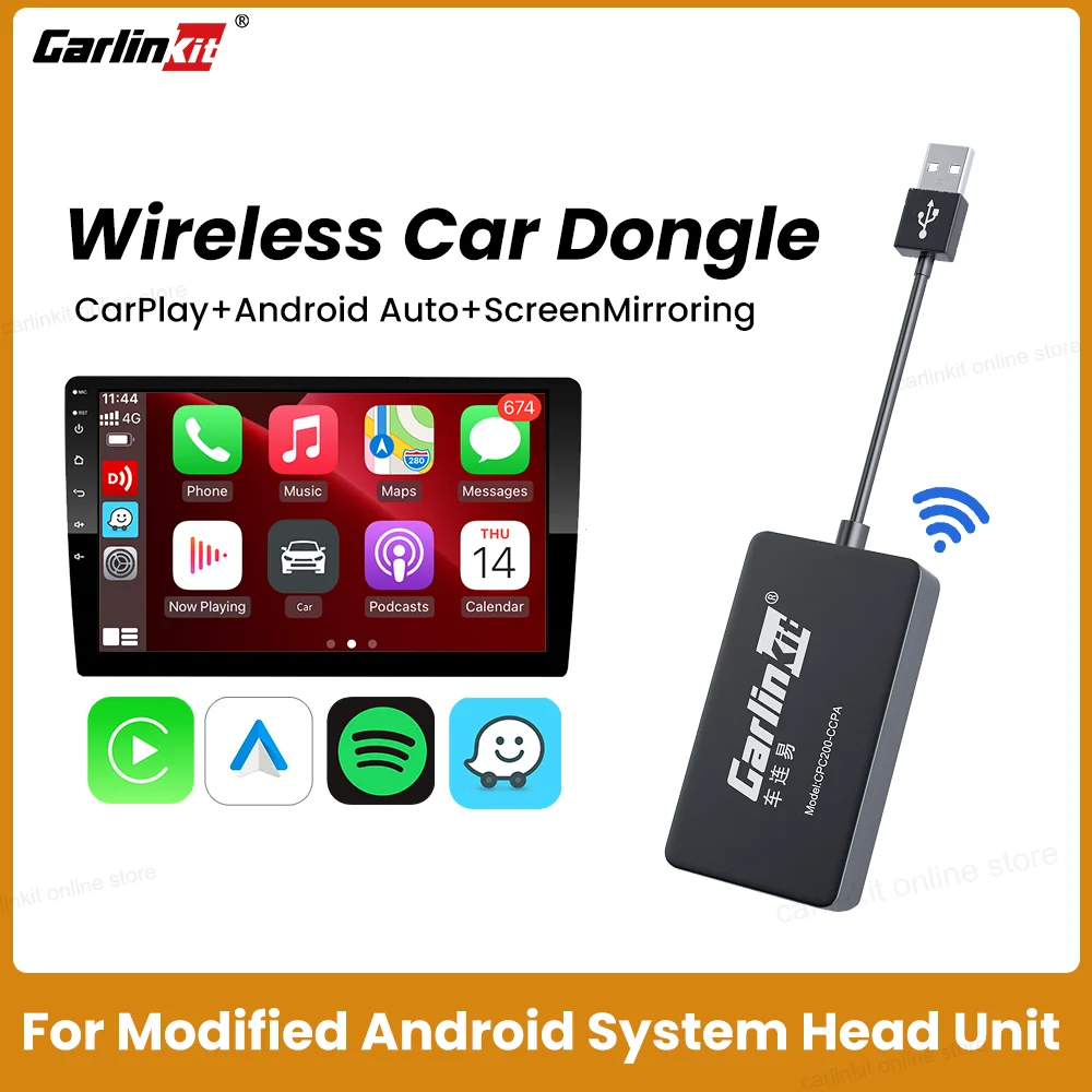 Carlinkit Wired/Wireless CarPlay Drahtlose Android Auto Dongle Spiegel Für Ändern Android Bildschirm Auto Ariplay Smart Link IOS 14 15 Image