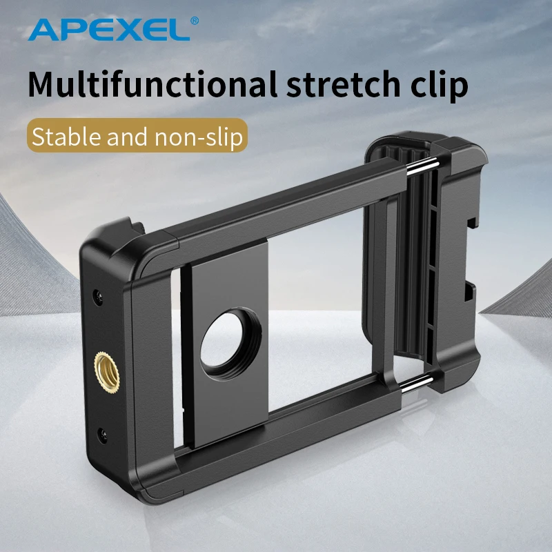APEXEL 17-mm-Gewinde Universalclip 66-95 mm ausziehbare Klemmlinse für Live-Fotografie für APEXEL-Objektive die meisten Smartphones Image