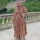 Mode Nähte muslimischen Kleid Frauen drei schicht igen Chiffon elegante Abaya Ramadan Strickjacke