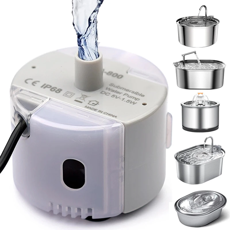 Haustier Brunnen Motor Tauchpumpe Katze Wasser Trinker SMA-800 USB Wasserpumpe Katzen Brunnen Zubehör Stumm DC, reinigung kit Image