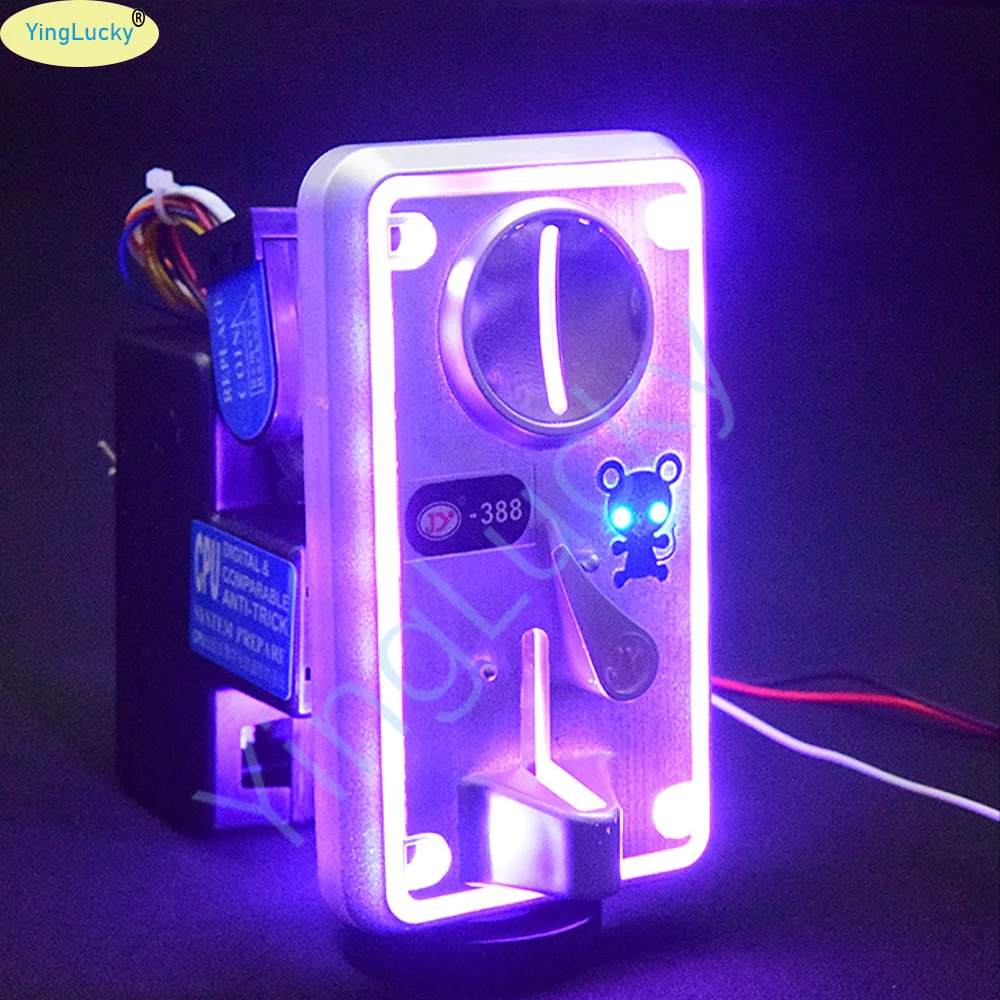 Der Multi-Arcade-Münzprüfer mit 12 V LED-Licht kann für Arcade Machine Claw Machine Swing Car Crane Machine verwendet werden Image