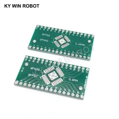 5 Stück HTQFP QFN32 auf DIP32 QFN32 0,8/0,65 mm QFP32 QFP32 PQFP LQFP Adapterplatte Image