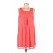 As U Wish Casual Dress - Shift Scoop Neck Sleeveless: Pink Print Dresses - Women's Size Medium