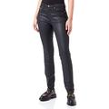 BOSS Damen Jackie Slim MR 1.1 Regular-Fit Jeans aus Satin-Stretch-Denim Schwarz 24