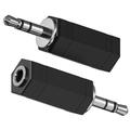3.5mm Stereo to Mono Adapter 2 Pack 3.5mm 1/8 TRS Stereo Male Plug to 3.5mm 1/8 Mono Female Jack