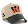 Men's '47 Khaki/Black Cincinnati Bengals Ashford Clean Up Adjustable Hat