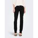 Regular-fit-Jeans ONLY "ONLALICIA REG STRT DNM DOT297 NOOS" Gr. 30, Länge 32, schwarz (washed black) Damen Jeans