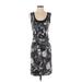 Simply Vera Vera Wang Casual Dress: Gray Paint Splatter Print Dresses - Women's Size X-Small