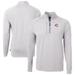 Men's Cutter & Buck Heather Gray Cincinnati Reds Big Tall Adapt Eco Knit Stretch Recycled Quarter-Zip Pullover Top