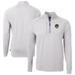 Men's Cutter & Buck Heather Gray Milwaukee Brewers Big Tall Adapt Eco Knit Stretch Recycled Quarter-Zip Pullover Top