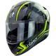 Motorradhelm RÖMER HELME "Integralhelm Eifel" Helme Gr. M Kopfumfang: 57 cm - 58 cm, schwarz (schwarz, neongelb) Motorradhelme