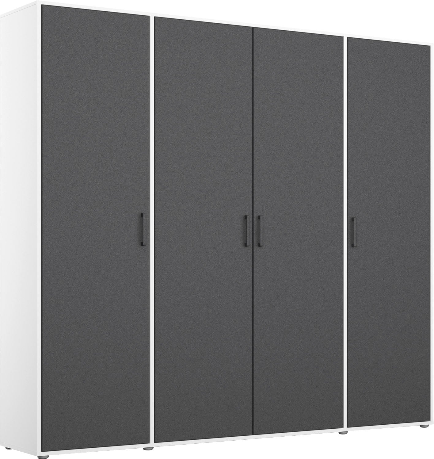 Kleiderschrank RAUCH "VOYAGER Otto´s Choice Garderobe Wäscheschrank TOPSELLER Schlafzimmer", weiß (alpinweiß, graumetallic), B:187cm H:194cm T:53cm, Holzwerkstoff, Schränke, Kleiderschrank, Schrank mit modernen Griffen in viel Stauraum MADE IN GERMANY