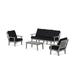 POLYWOOD® Oxford 4-Piece Deep Seating Set w/ Sofa Metal in Gray | 35.5 H x 76.06 W x 31.66 D in | Outdoor Furniture | Wayfair PWS2140-2-GY154349