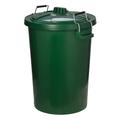 ProStable Dustbin With Locking Lid - Green - 90 Litres