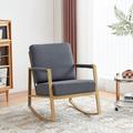 Latitude Run® Keneshia Rocking Chair Microfiber/Upholstered/Metal | 33.5 H x 25.6 W x 33.5 D in | Wayfair 42043EEEEB7B47DDA004C4026362D577