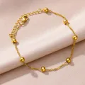 Bracelets de cheville en perles d'acier inoxydable pour femmes bracelets de pied bracelets de