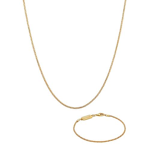 KUZZOI Schmuckset Herren gold, 55