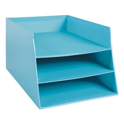 EXACOMPTA 4er-Pack Briefablage mit 3 Ebenen »Aquarel« A4+ blau, 29x19x35 cm