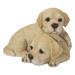 8.25" Labrador Retriever Puppies Outdoor Garden Statue