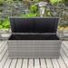 Outdoor Wicker Deck Boxes with Lid, Storage Container Bin Chest